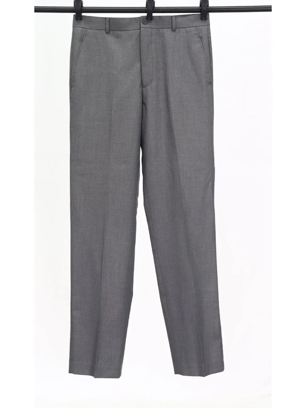 J. Ferrar 40L 33x34 Gray Full Suit 2-Button Solid R944
